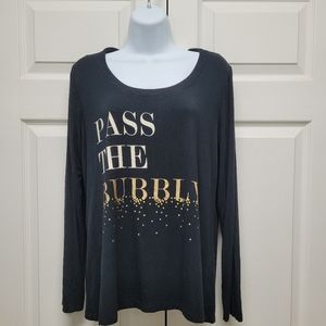 Super Soft Soma Lounge Wear Top "Pass the Bubbly 🍾 "